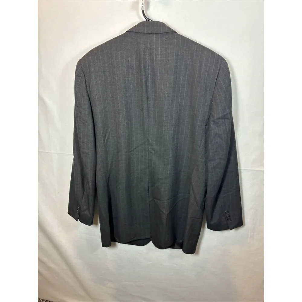 Hardy‎ Amies  Today Inn Vintage Dark Gray pin-stripe Suit Black L42  W37